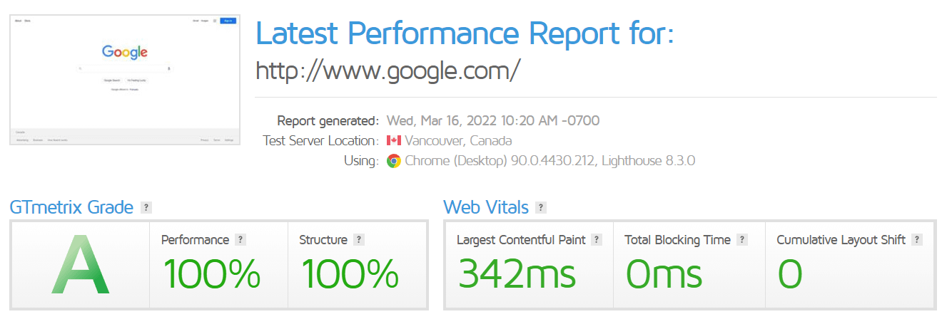 tech seo gtmetrix page speed audit