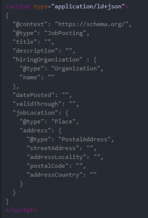job posting markup